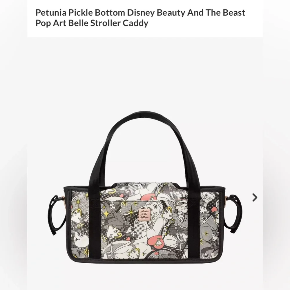 Petunia Pickle Bottom Disney Beauty and the Beast Wander Stroller Caddy - Picture 3 of 11